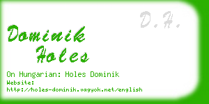 dominik holes business card